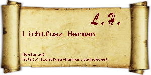 Lichtfusz Herman névjegykártya