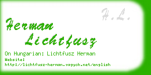 herman lichtfusz business card
